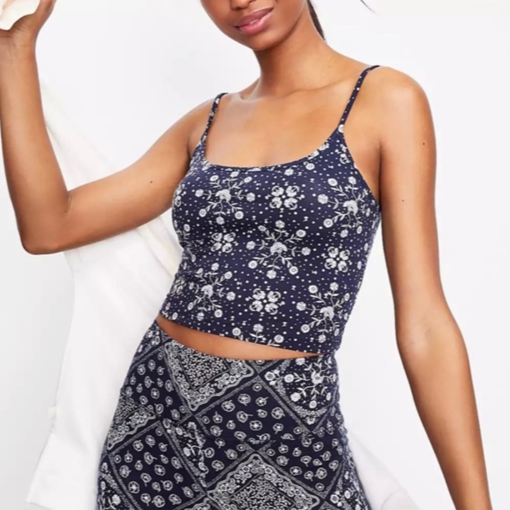 Lou & Grey Bandana Print Cami and Bike Shorts Set